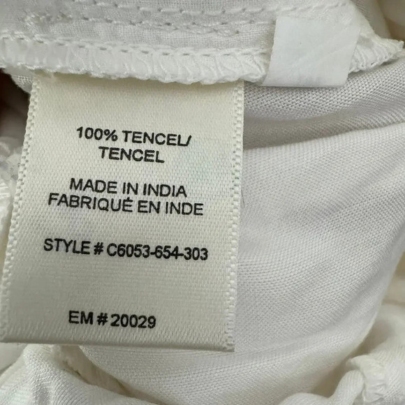 Cloth & Stone Women's One Piece Jumpsuit M White 100% Tencel Wide Legs Pockets - Picture 5 of 9